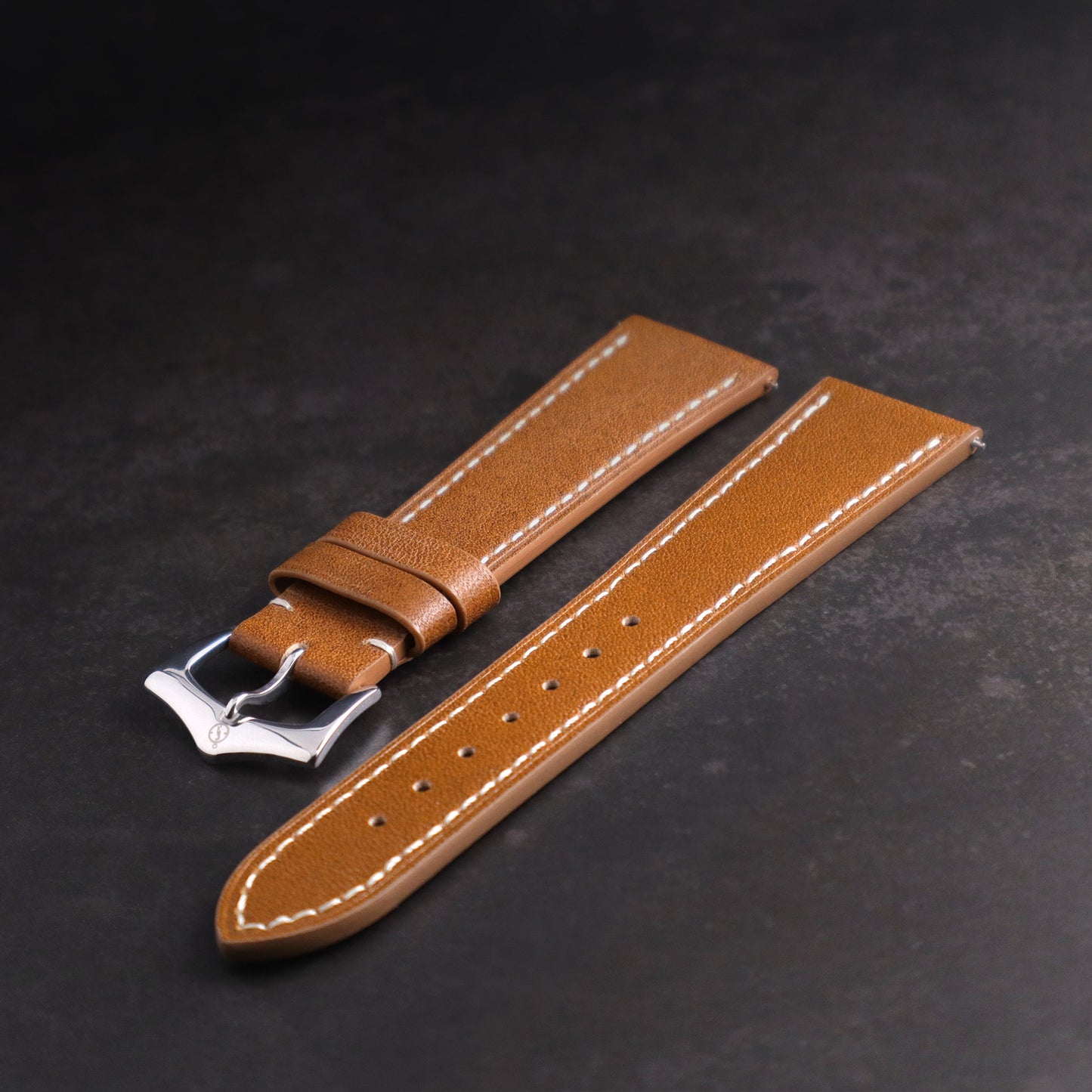 Belmont™ Oil Wax Full Grain Leather Watch Band