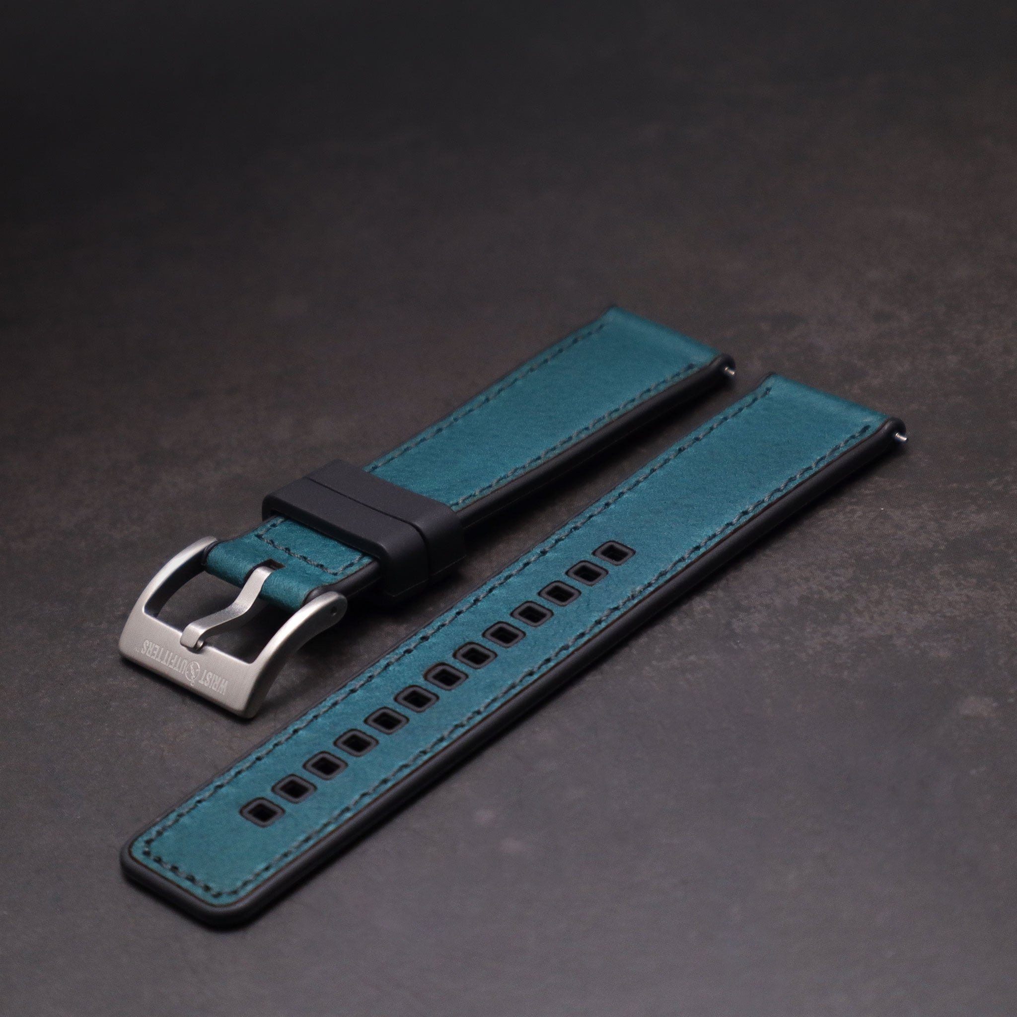 Shoreline™ Calfskin Leather & Natural Rubber Watch Band