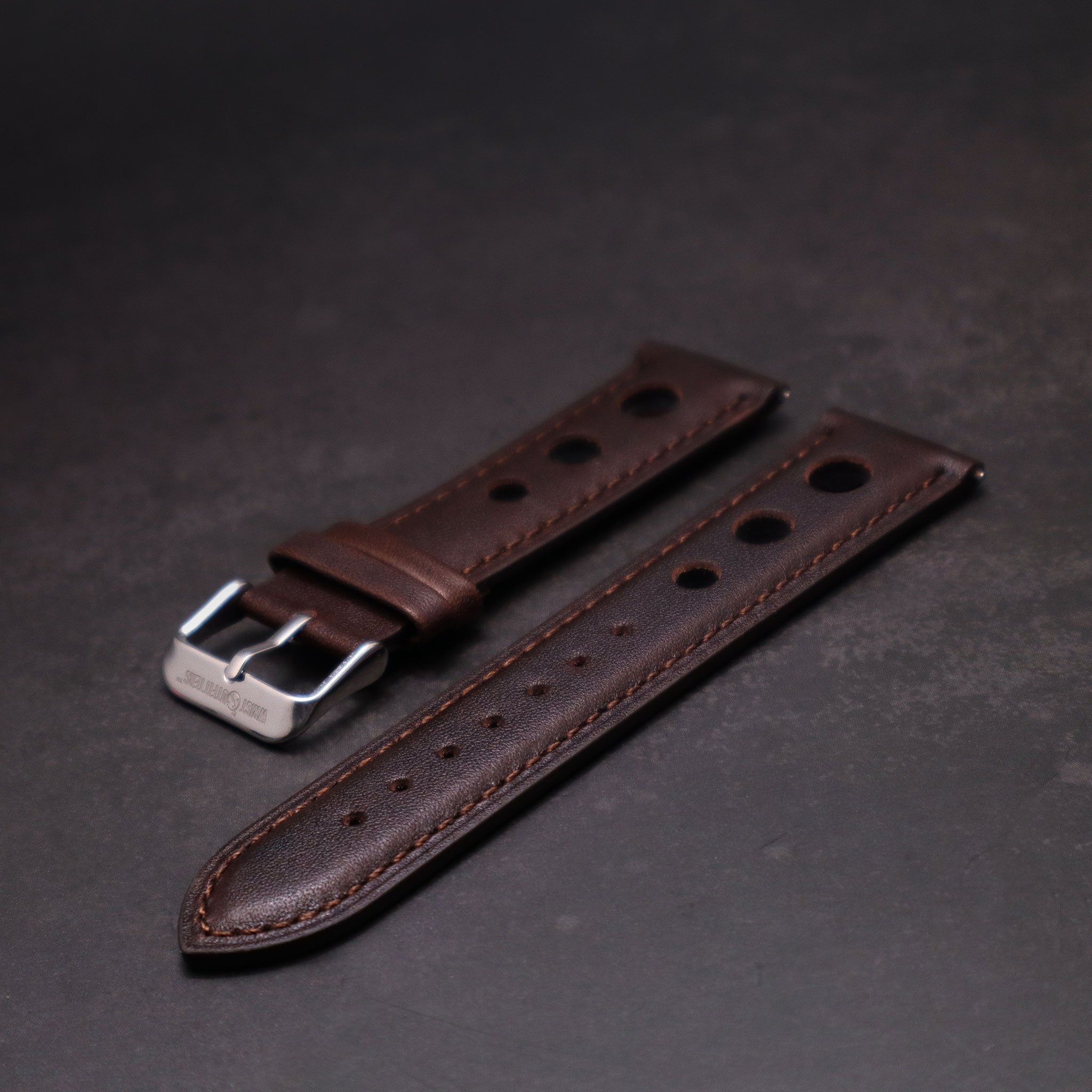 Velocity™ Elite Full Grain Leather Rally Watch Strap