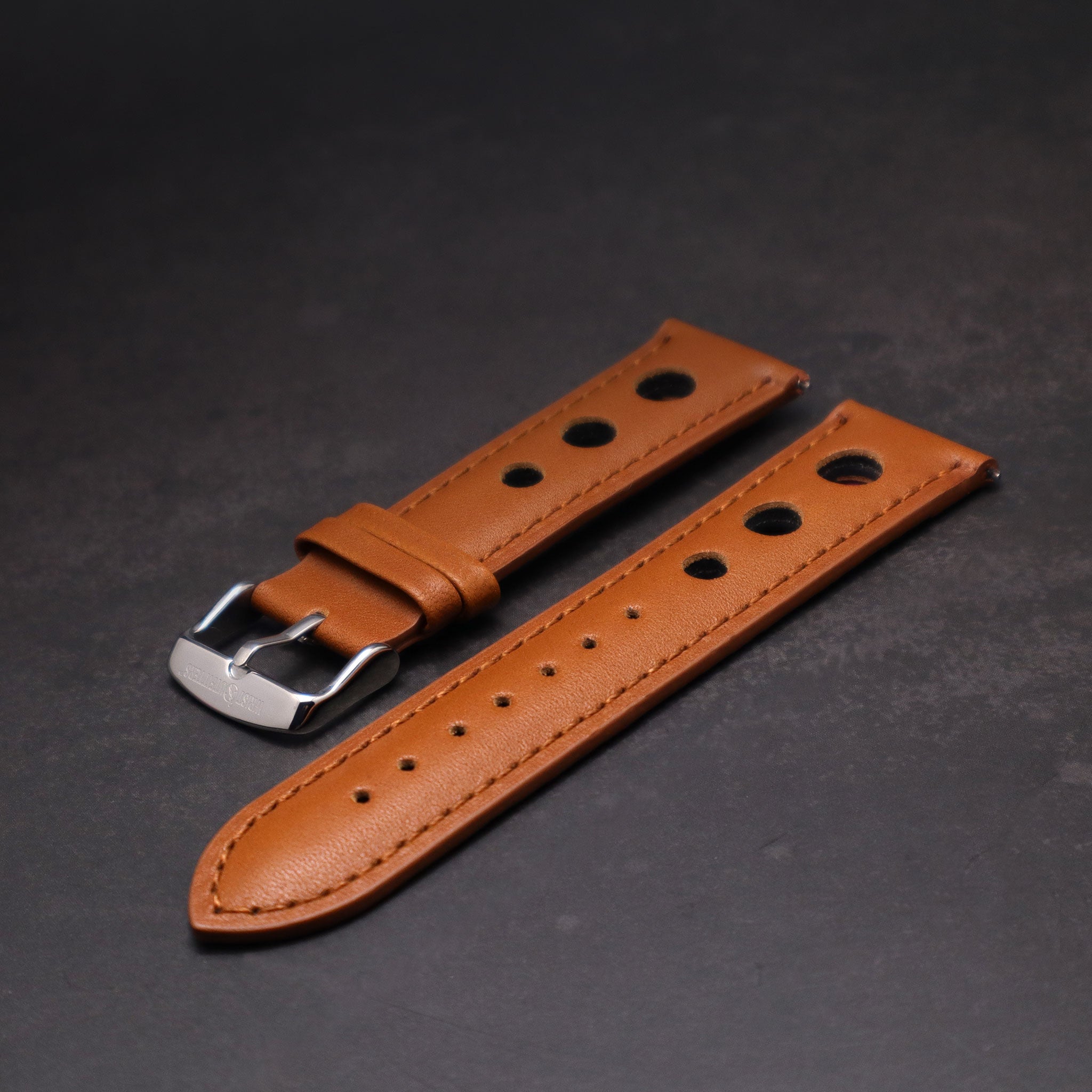 Velocity™ Elite Full Grain Leather Rally Watch Strap