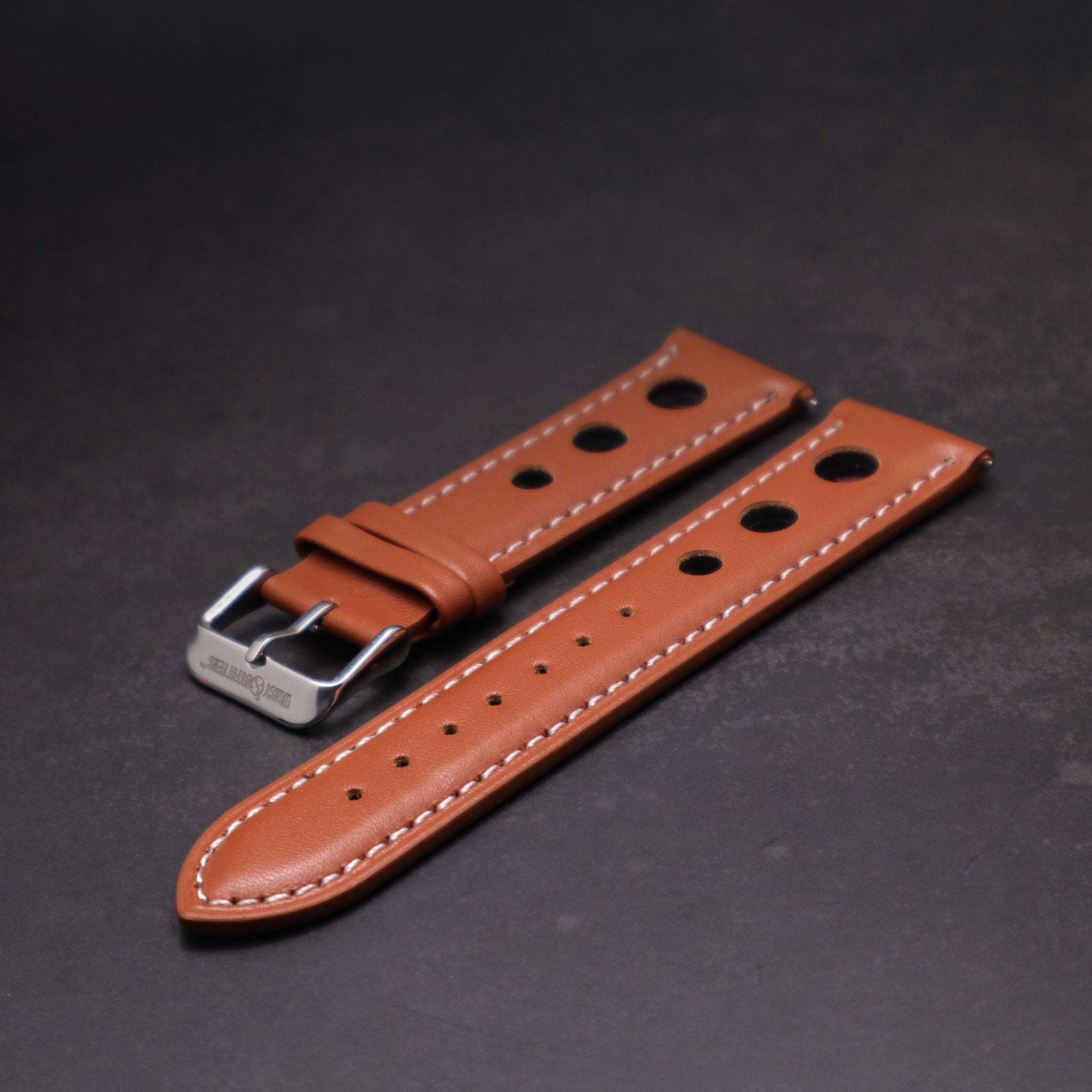 Velocity™ Elite Full Grain Leather Rally Watch Strap
