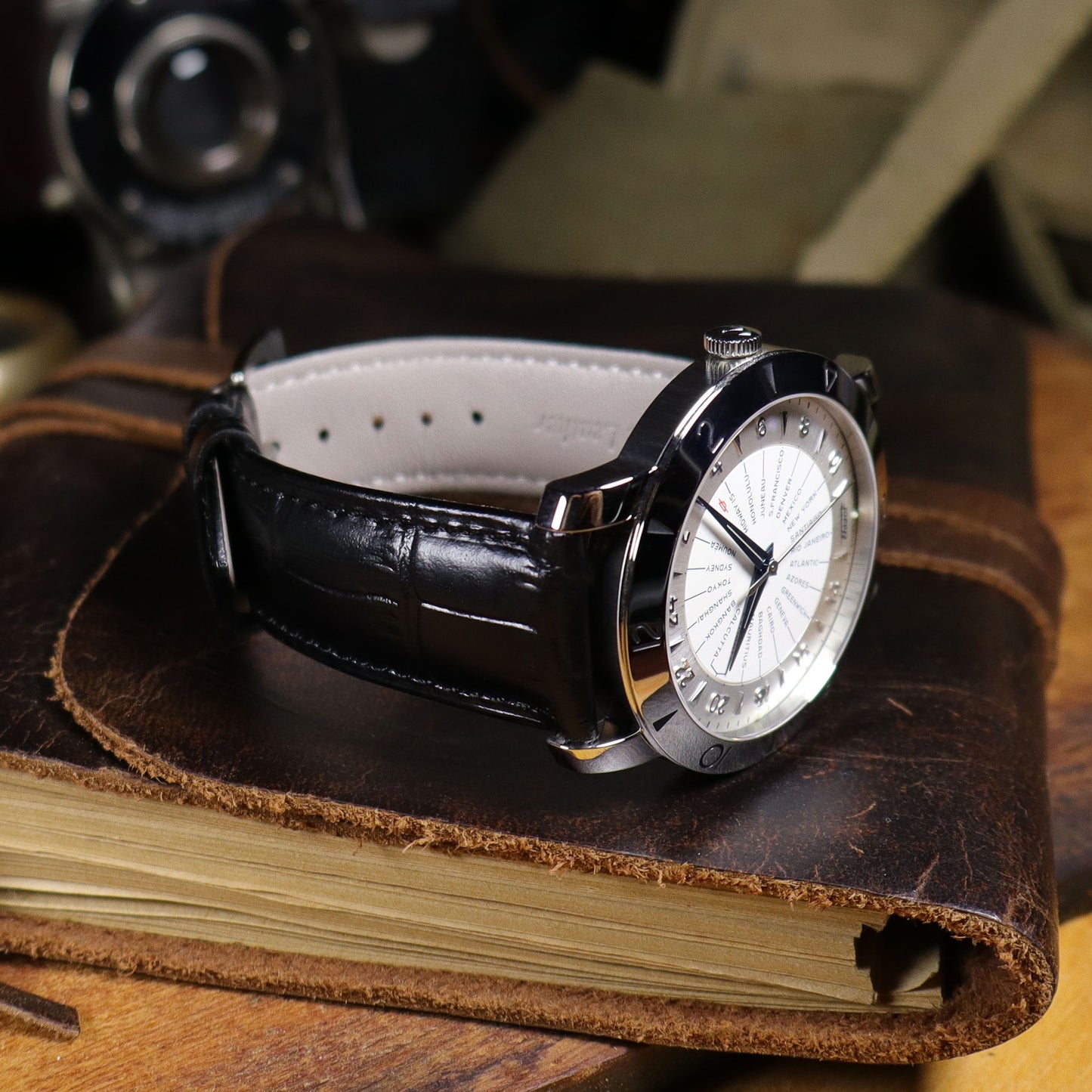 Bamboo™ Calfskin Leather Watch Band