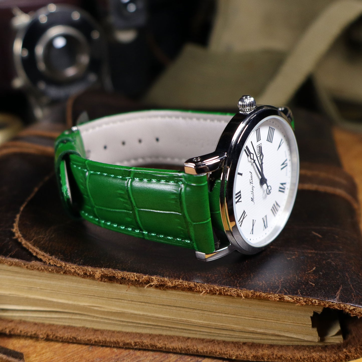 Bamboo™ Calfskin Leather Watch Band