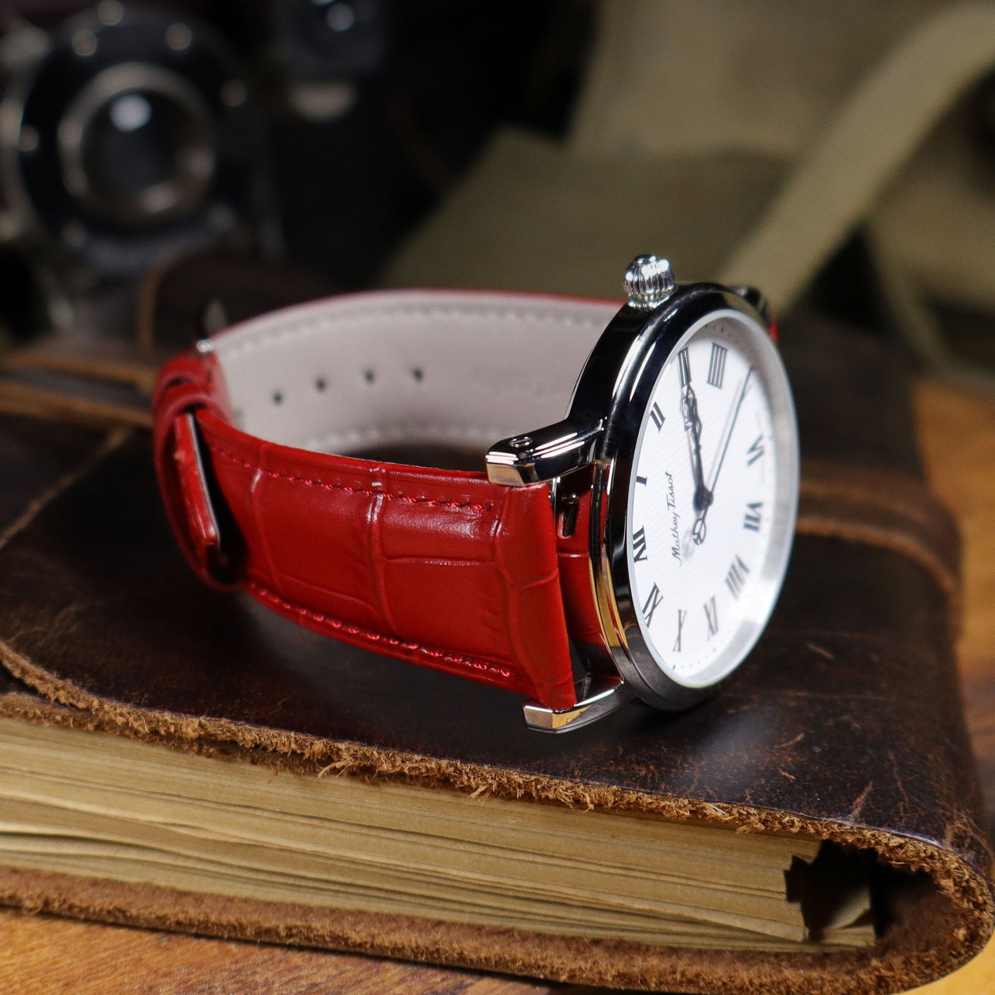 Bamboo™ Calfskin Leather Watch Band
