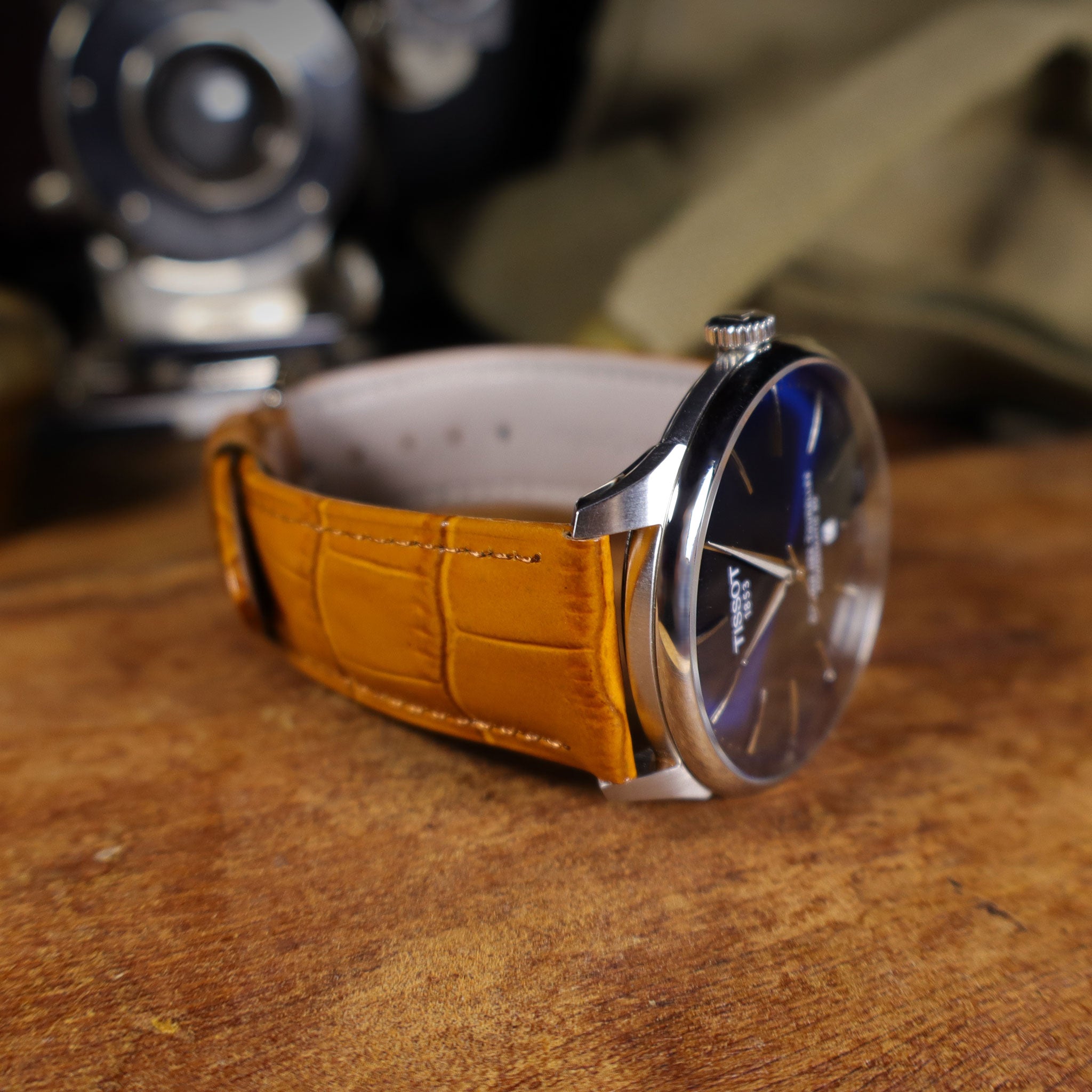 Bamboo™ Calfskin Leather Watch Band