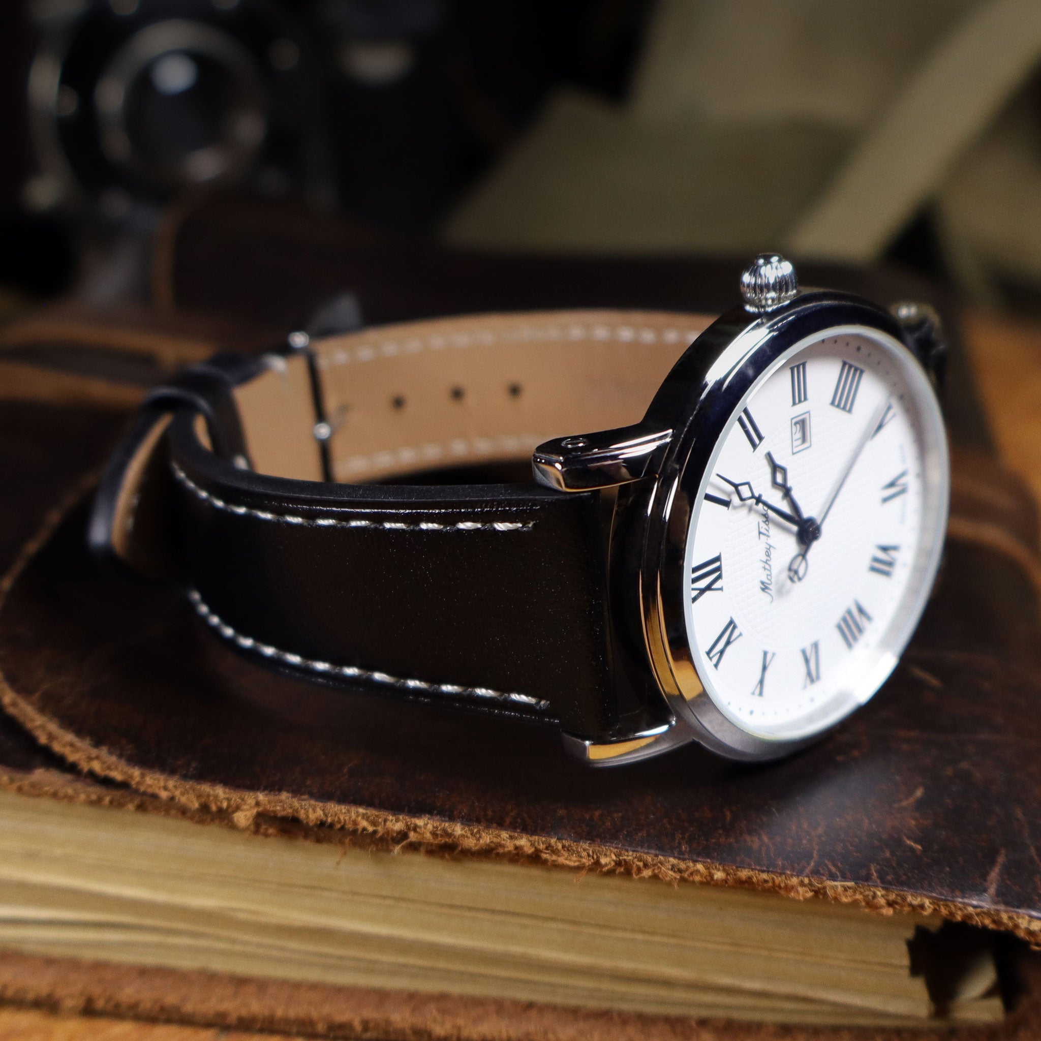 Belmont™ Oil Wax Full Grain Leather Watch Band