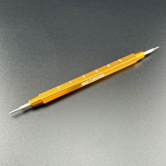 Spring Bar Removal Tool with Integrated Ruler (Brass)