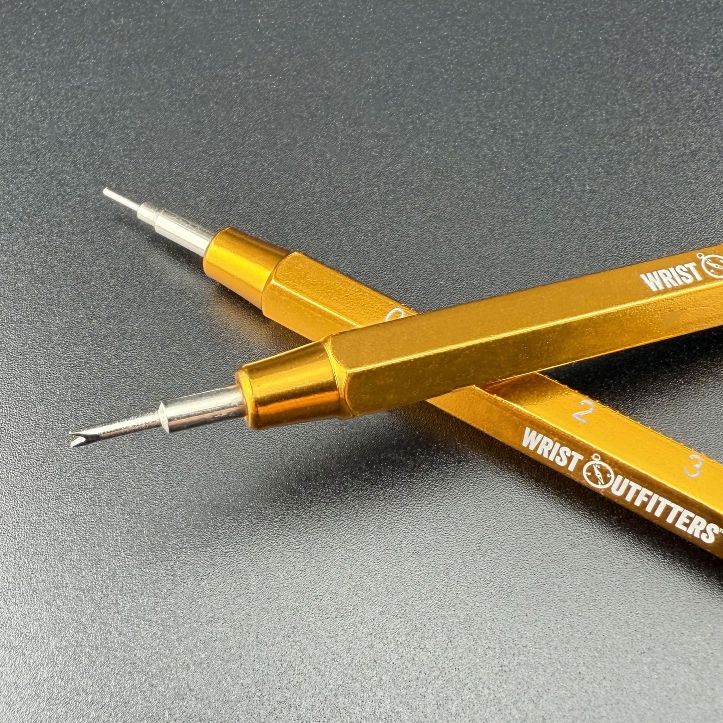 Spring Bar Removal Tool with Integrated Ruler (Brass)