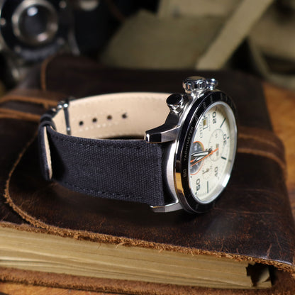 Fieldbourne™ Canvas w/Leather Accents Watch Band