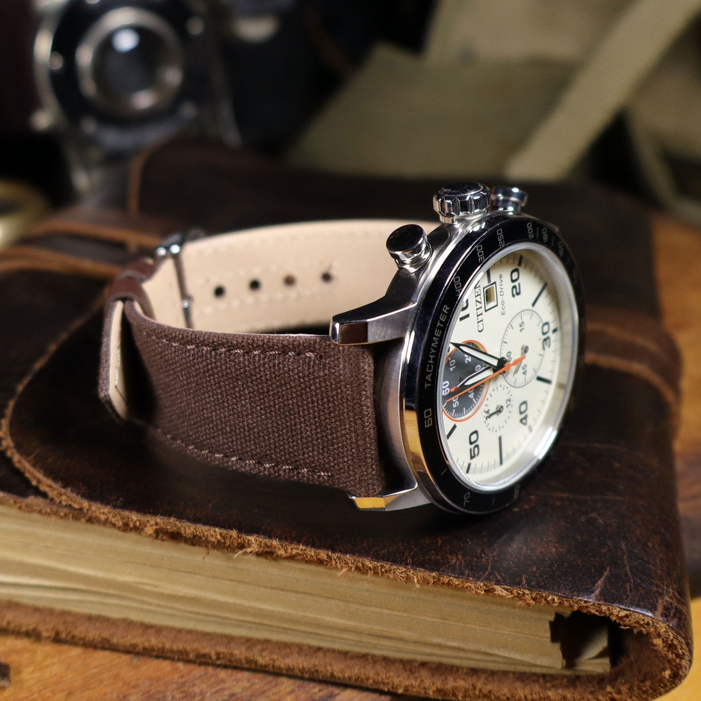 Fieldbourne™ Canvas w/Leather Accents Watch Band
