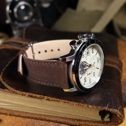 Fieldbourne™ Canvas w/Leather Accents Watch Band