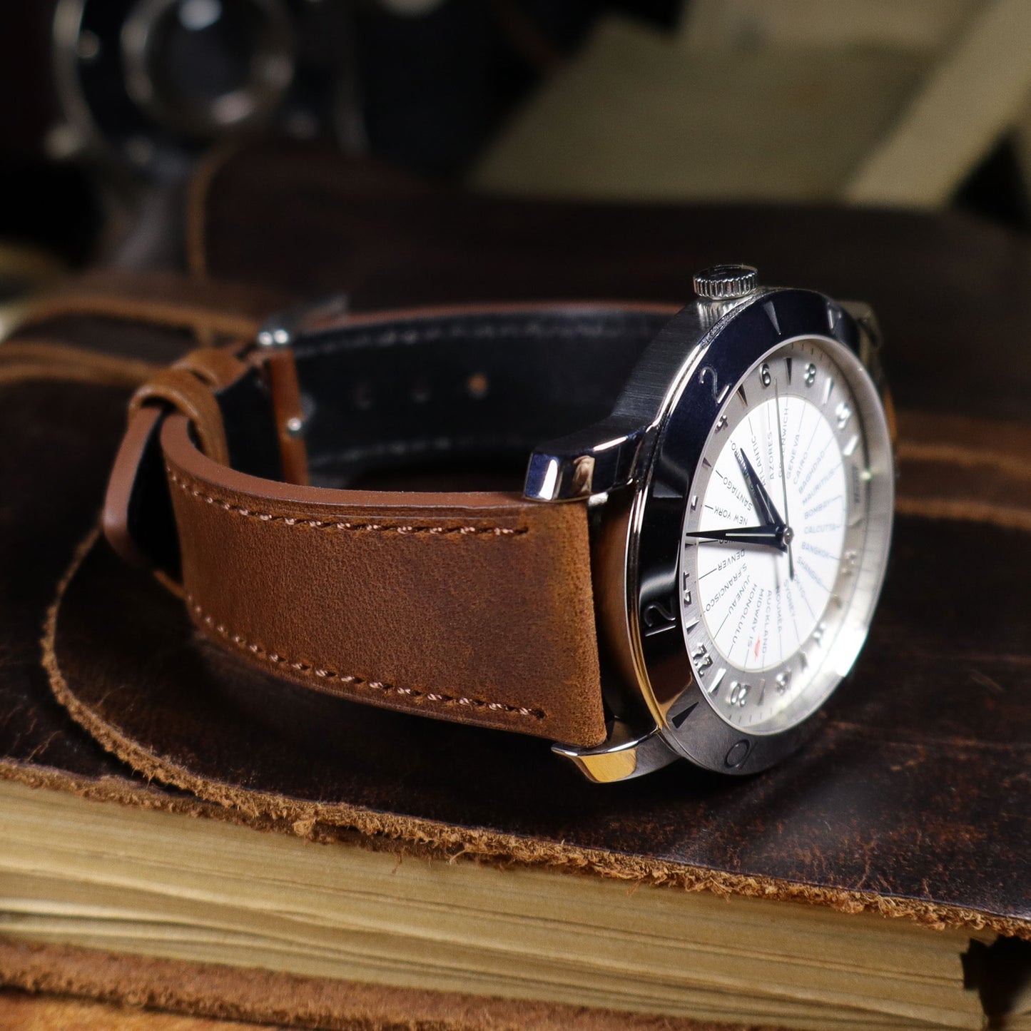 Lakota™ Crazy Horse Full Grain Oiled Leather Watch Band