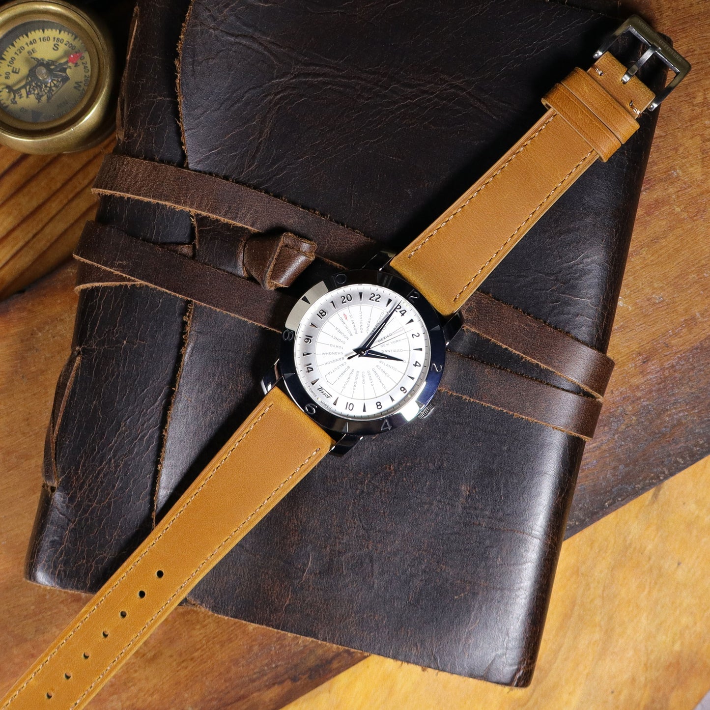 Lakota™ Crazy Horse Full Grain Oiled Leather Watch Band