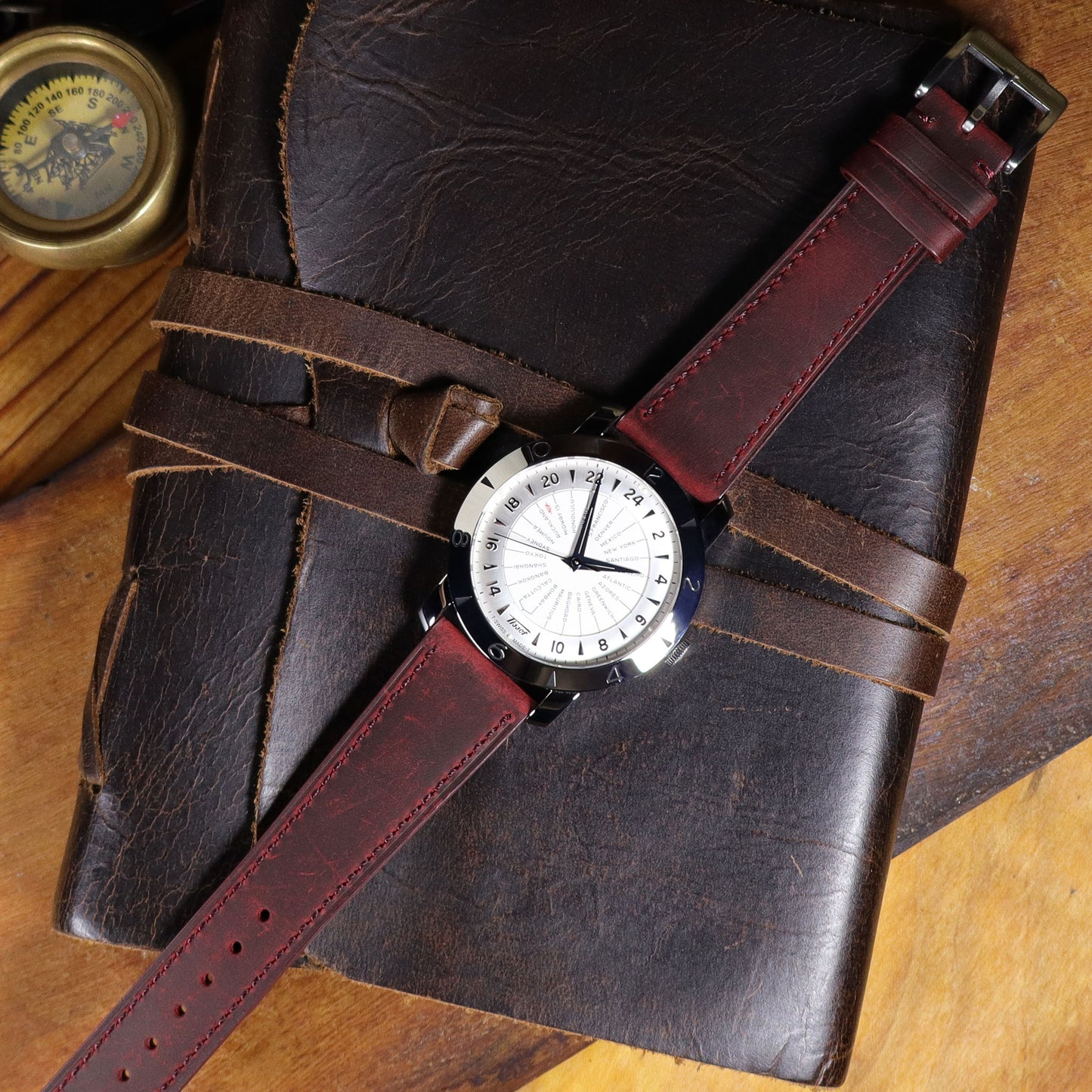 Lakota™ Crazy Horse Full Grain Oiled Leather Watch Band