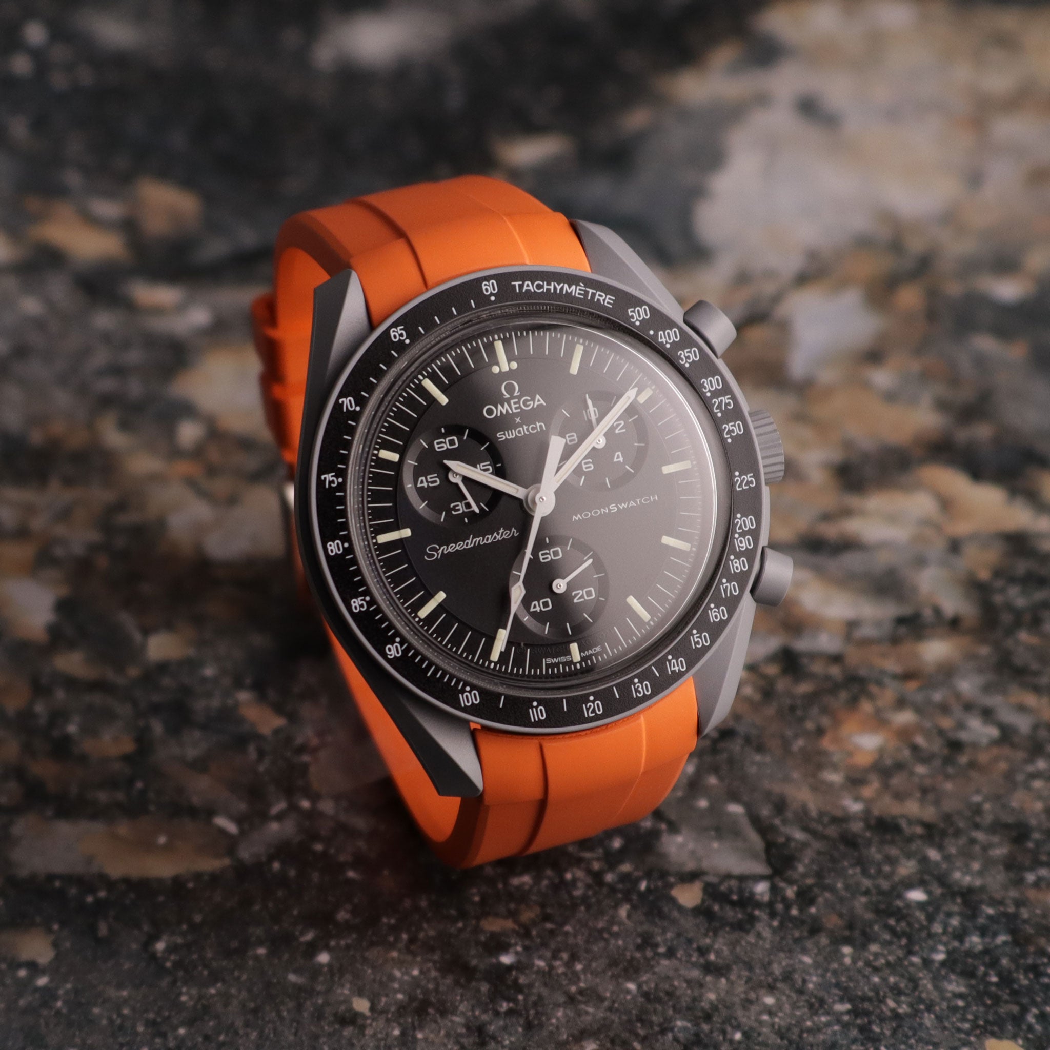 MoonGlow™ FKM Rubber Curved Watch Strap