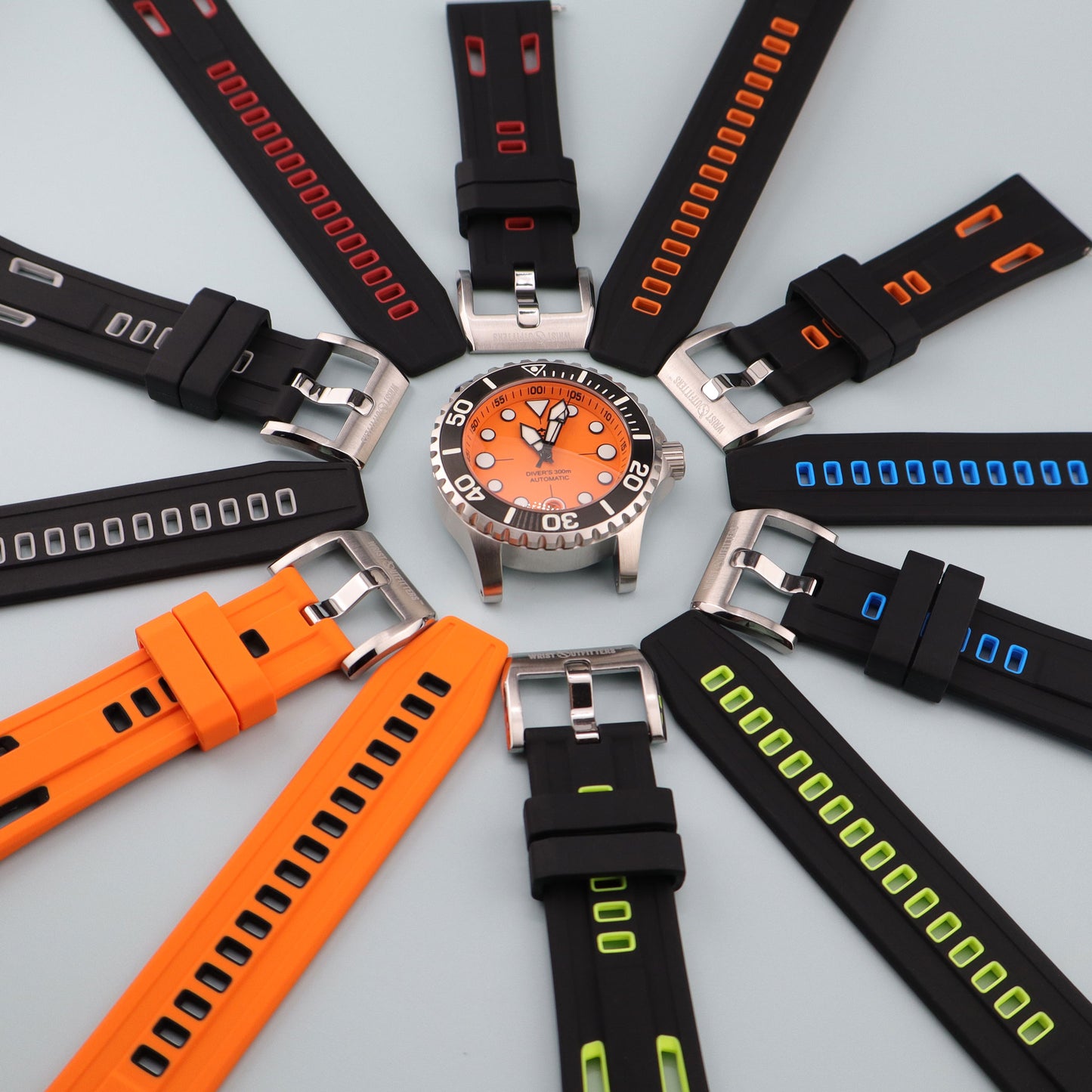 StingRay™ Vented Silicone Rubber Watch Band