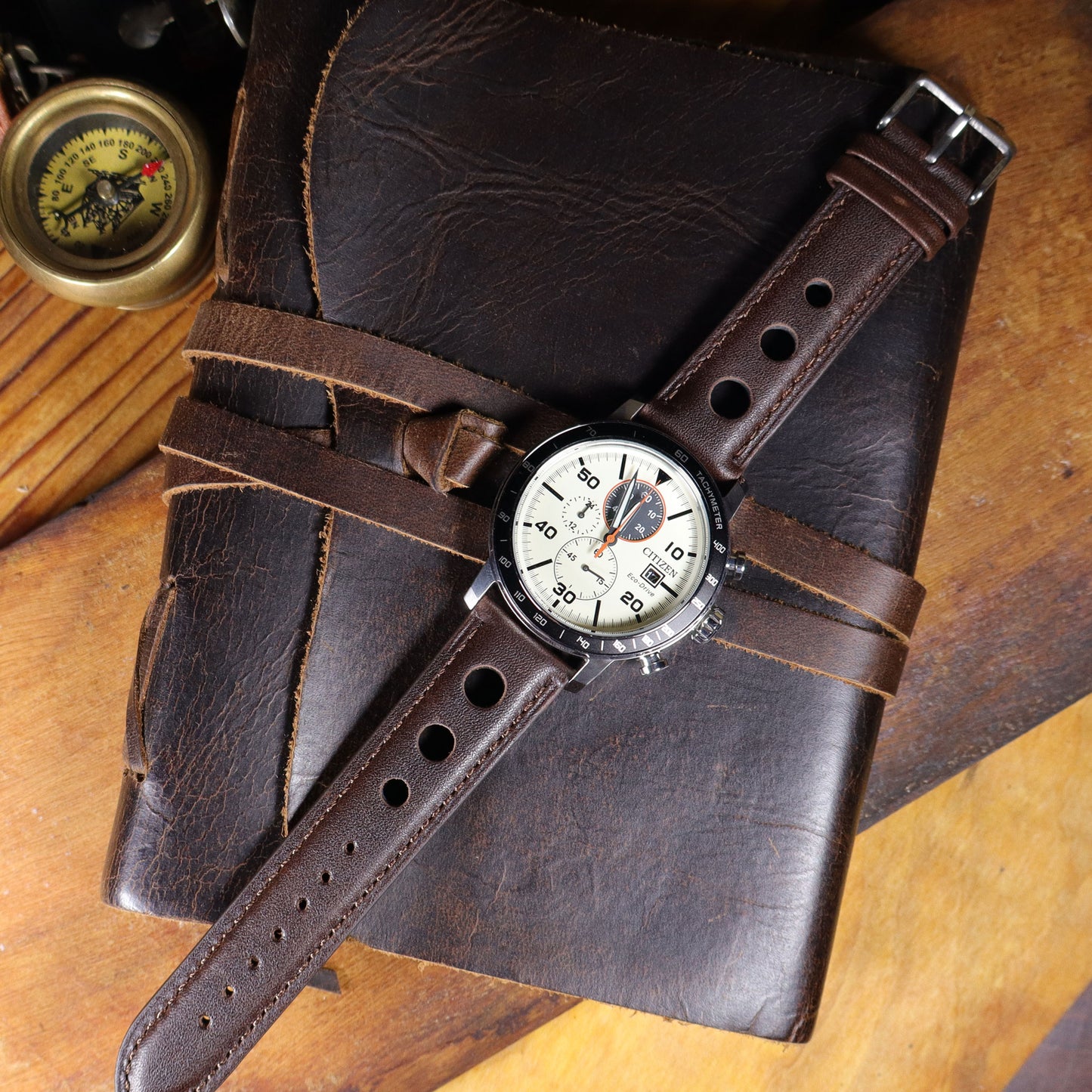 Velocity™ Elite Leather Rally Watch Strap