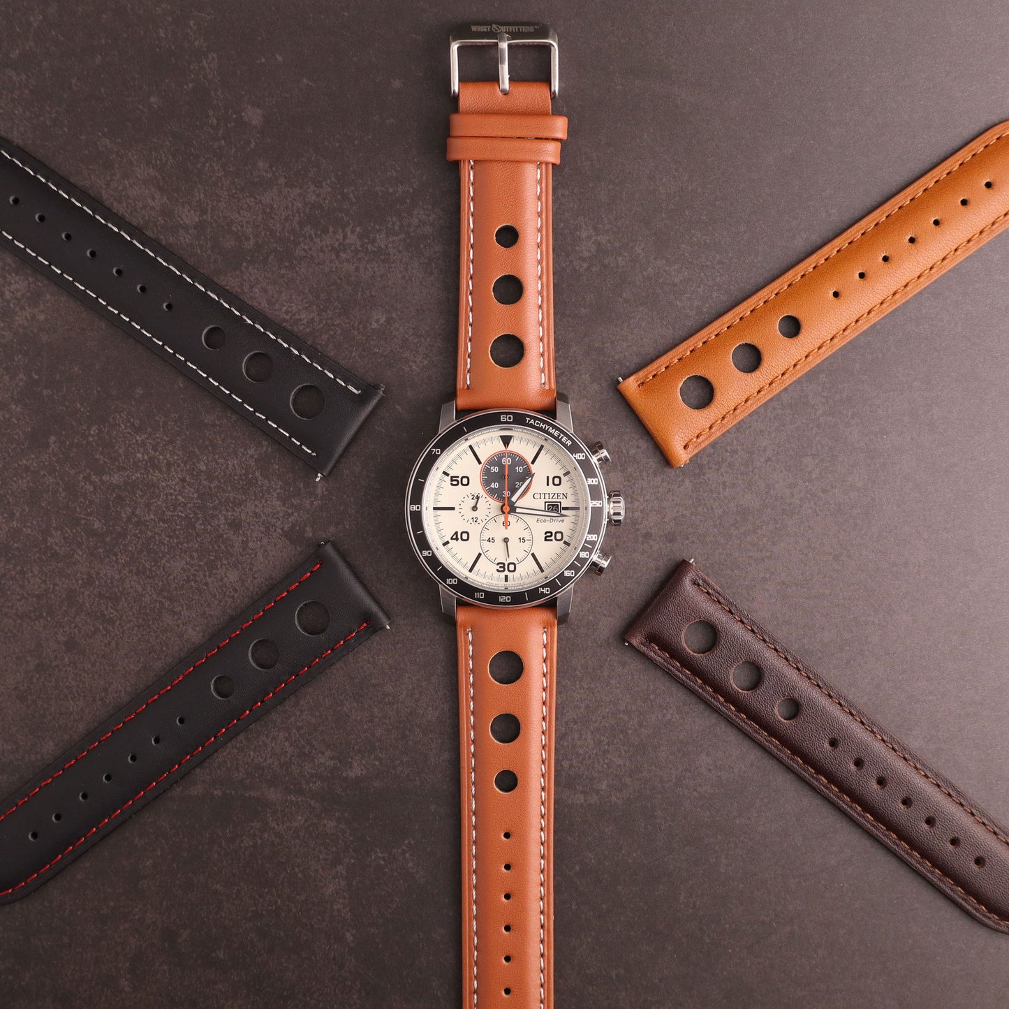 Velocity™ Elite Leather Rally Watch Strap