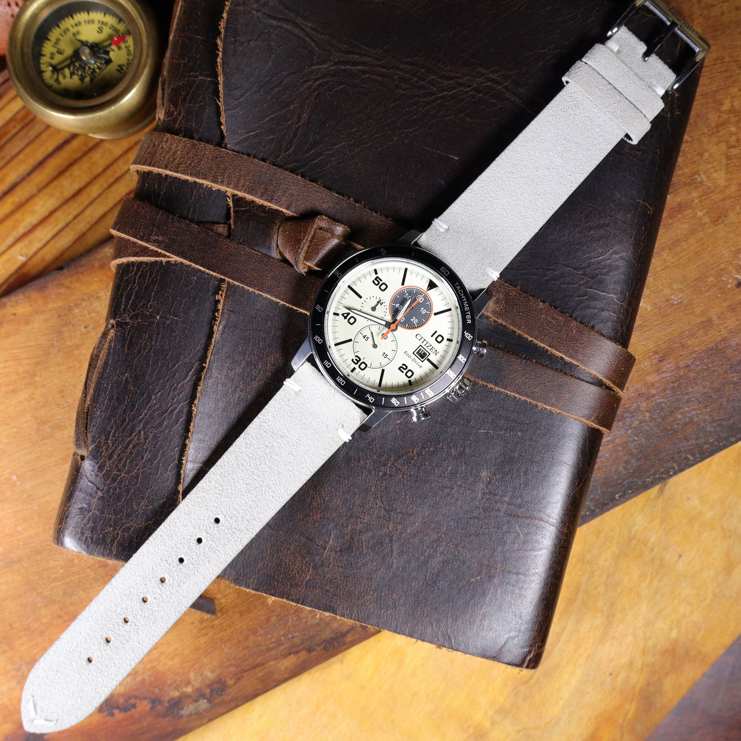 Warthog™ Suede Calfskin Leather Pilot Watch Band