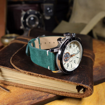 Warthog™ Suede Calfskin Leather Pilot Watch Band